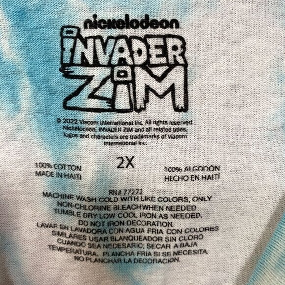 Nickelodeon Invader Zim Tie-Dye Cartoon T-Shirt 2XL - Picture 4 of 4